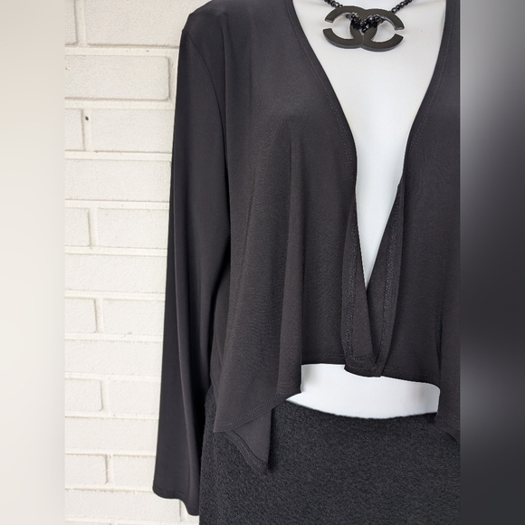 NWOT Ralph Lauren Elegant Black Women's Open Jersey Sweater - Picture 2 of 4